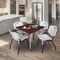 Regency Kahlo Square Table & Chair Sets, 48 W, 48 L, 29 H, Wood, Metal, Plastic Top, Mahogany TPL4848MHCM47GY - alternate 7